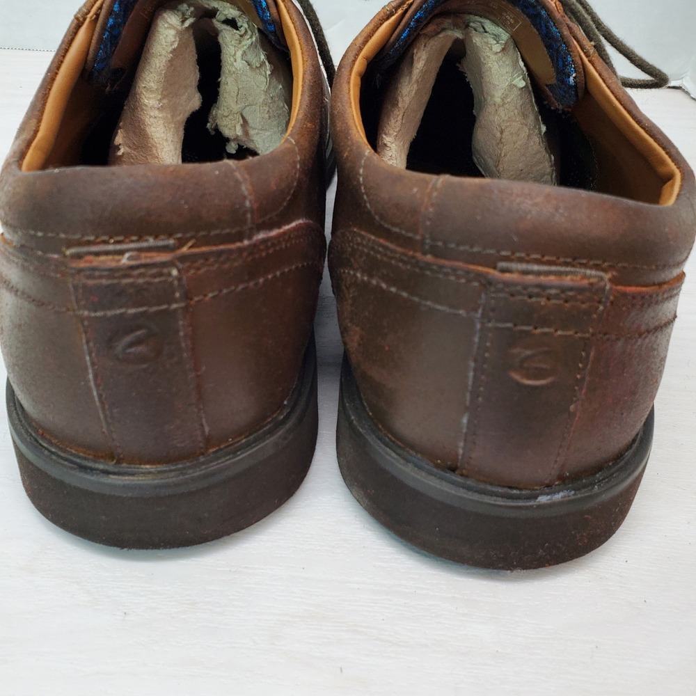 Clarks Collection Brown Leather Oxford Shoes Mens 11.5M Extreme Comfort Lace Up - Picture 8 of 16